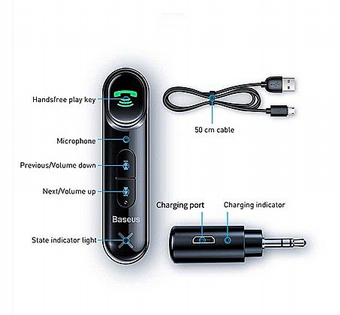 ���� ������ 5.0 Bluetooth BASEUS ������ AUX ������� ���� ����� ������� �������� ������ ����