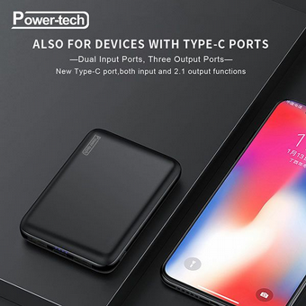 Power-Tech PB-10 ����� ����� 2 ������ powerbank 10.000 mAh ����