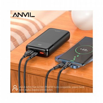 ����� ����� 20,000mAh 20W PD �-22.5W QC �� �� 3 ������ ANVIL