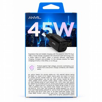 ���� ��� 45W GaN �� 2 ������ Type-C �-PPS, ���� ��� 100W | ANVIL | ����