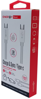 ��� ��� ������ ENERGY 1.5M cable Type C to Type C+Lightning
